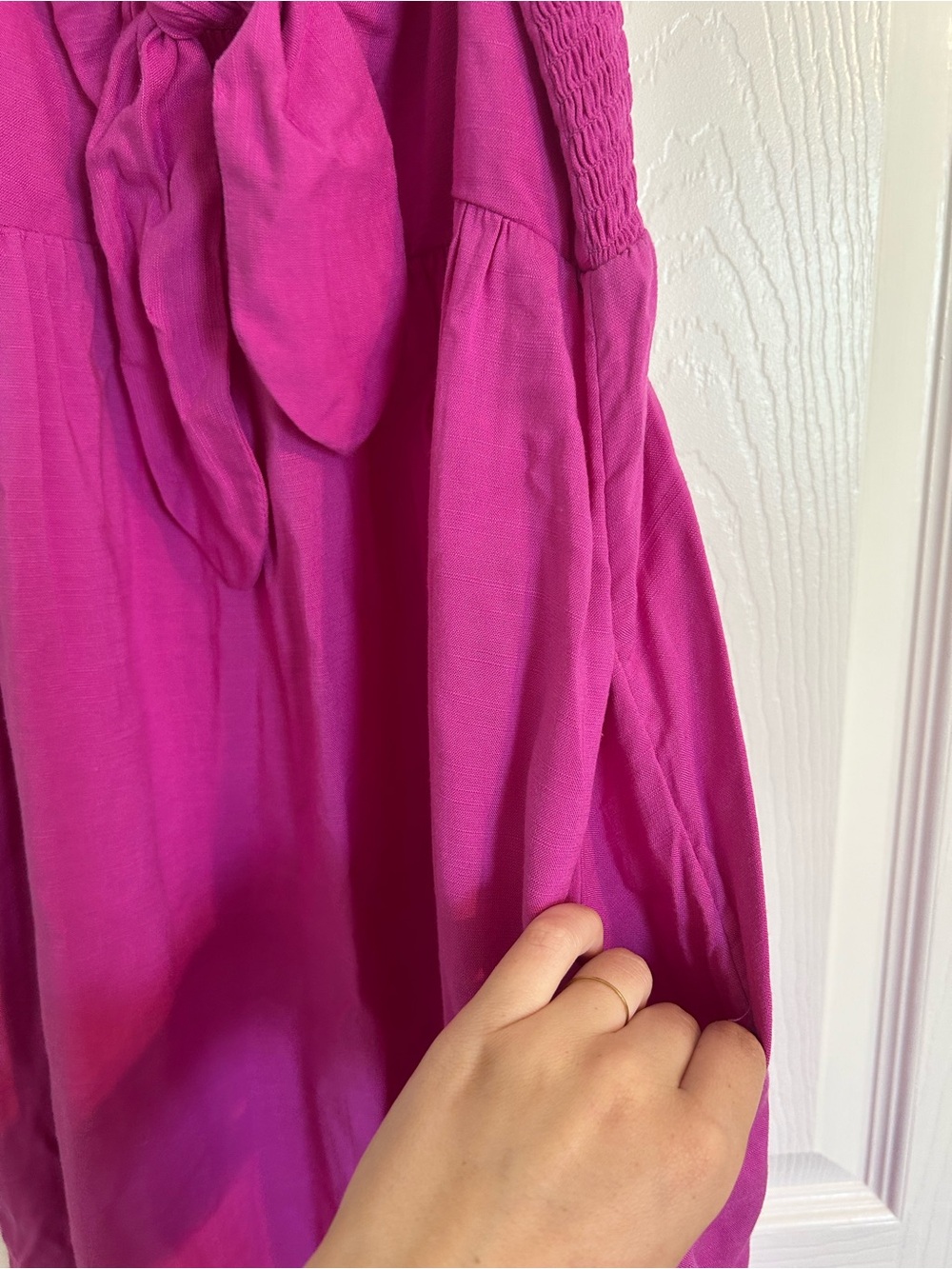 Knox Rose Fuchsia Tie-Front Sundress - Picture 4 of 5